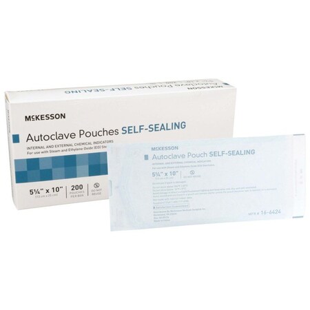 Mckesson Sterilization Pouch, 5 1/4 x 10 Inch, 2000PK 16-6424